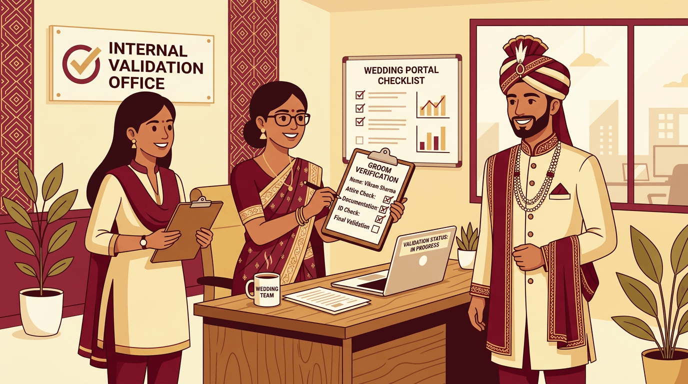 अंतर्गत संघासोबत तपासणी — Validation with internal team